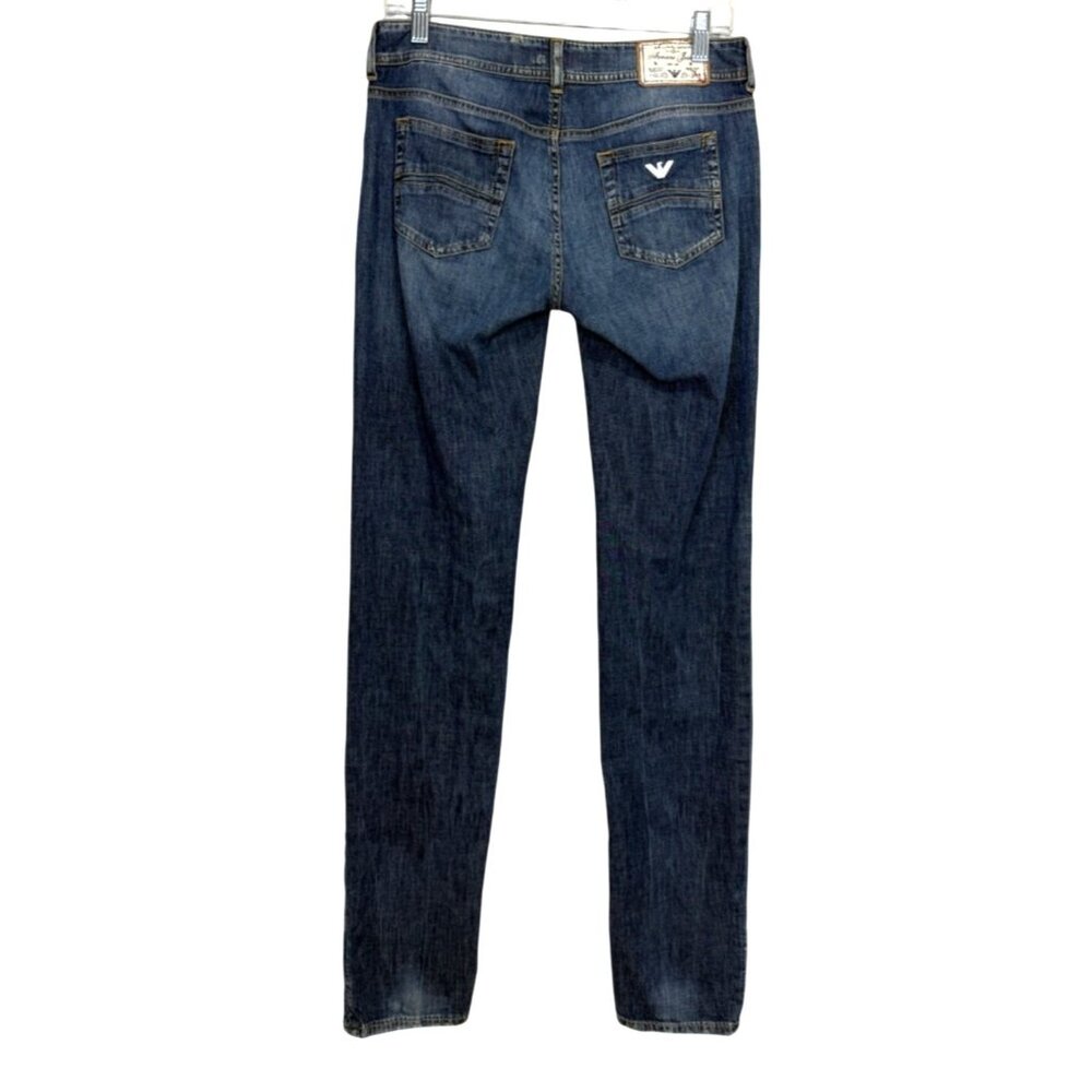Armani Jeans AJ Womens Jeans Vintage Slim Fit Mid-Rise Blue Denim Size 29 - Picture 2 of 10